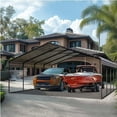 thumbnail image 1 of 20x20FT Heavy Duty Metal Carport Rust Resistant Wind Resistant Corrosion Resistant UV Protected Portable Shelter for Cars SUVs Trucks RVs Boats All Weather Protection and Sunshade, 1 of 6