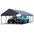 thumbnail image 1 of 20x20FT Heavy Duty Metal Carport, Rust/Wind/UV Resistant, All Weather Protection, Portable Shelter for Cars, SUVs, Trucks, RVs, Boats, 1 of 7