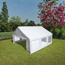 20x20FT Party Tent, Heavy Duty Outdoor Gazebo Wedding Canopy, Carport Event Shelter Tent With 2 Storage Carry Bags, For Parties