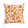thumbnail image 1 of 20x20in Double Sided Print Fall Pumpkin Maple Leaf Throw Pillow Covers Soft Polyester Sofa Couch Decor Cushion Cases, 1 of 2
