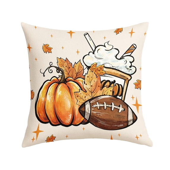 20x20in Double Sided Print Fall Pumpkin Maple Leaf Throw Pillow Covers Soft Polyester Sofa Couch Decor Cushion Cases