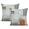 thumbnail image 1 of 20x20inches Decorative Cushion Covers Throw Pillow Cover Set of 2 Orange Black Grey with White Abstract Art Pillow Covers for Bed Sofa Home Car and Bedroom, 1 of 7