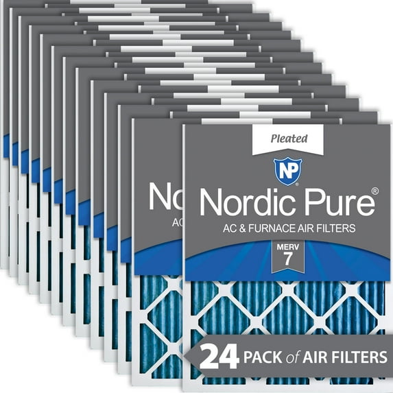 20x20x1 (19_1/2x19_1/2) Pleated MERV 7 Air Filters 24 Pack