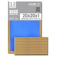 thumbnail image 1 of 20x20x1 Air Filter Comparable to MPR 100 Basic Economy Furnace Filters, 12 Pack of Non Pleated Fiberglass Filter For Dust - Low Airflow Restriction! From WICKED CLEAN AIR., 1 of 2