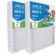 thumbnail image 1 of 20x20x4 Air Filter MERV 8 Comparable to MPR 700 & FPR 5 Premium USA Made 20x20x4 Furnace Filter 2 Pack AC HVAC Filters by AIRX FILTERS WICKED CLEAN AIR., 1 of 3