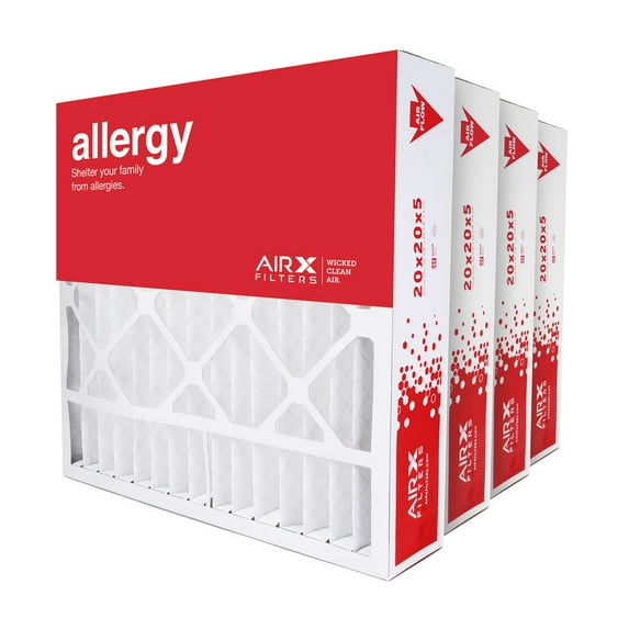 20x20x5 AIRx ALLERGY Honeywell FC100A1011 Replacement Air Filter - MERV 11, 4-Pack
