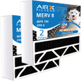 thumbnail image 1 of 20x20x5 Air Filter Odor Eliminator Carbon Filter MERV 8 Comparable to MPR 700 & FPR 5 Compatible with Honeywell FC100A1011 - 2 Pack by AIRX FILTERS WICKED CLEAN AIR., 1 of 3