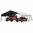 thumbnail image 1 of 20x20x9FT Oversized Metal Carport, Heavy Duty Steel Garage for Car Boat Tractor, All-Weather Protection, 1 of 8