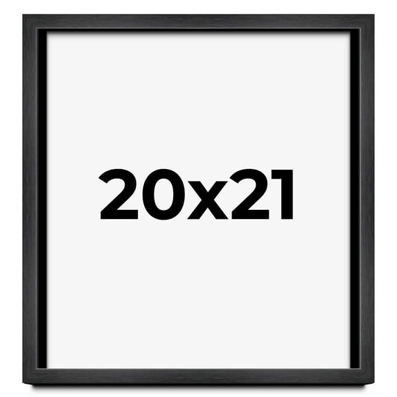 20x21 Frame Black Charcoal Grey Wood Textured Picture Frame | 0.75 Inch Moulding Width | Gunmetal