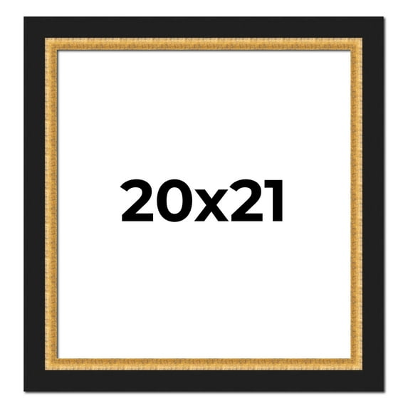 20x21 Frame Gold Real Wood Picture Frame Width 2.25 Inches | Interior Frame Depth 0.5 Inches |