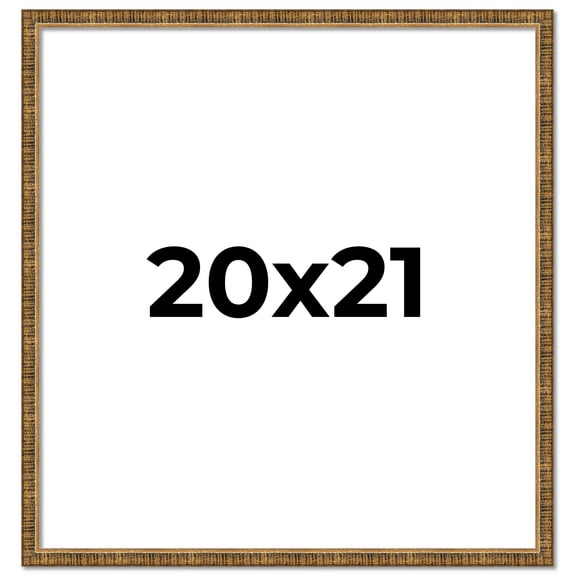 20x21 Frame Gold Solid Wood Picture Frame - Complete Modern Photo Frame Includes UV Acrylic