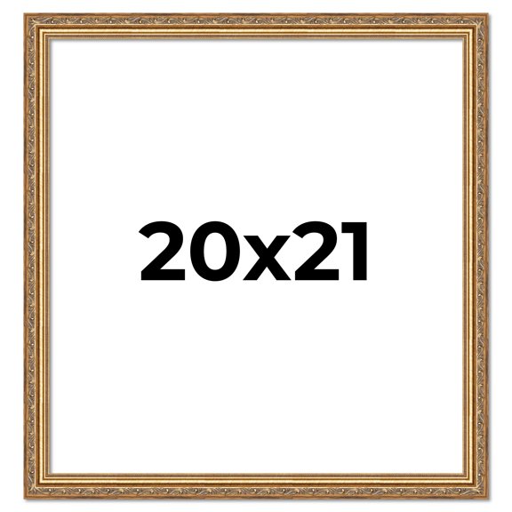 20x21 Frame Gold Solid Wood Picture Frame Width 1.25 Inches | Interior Frame Depth 0.375 Inches |