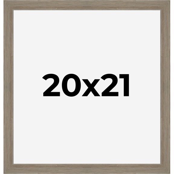 20x21 Frame Gray Barnwood Rustic Solid Wood Picture Frame | 1.5 Inch Moulding Width | Includes UV
