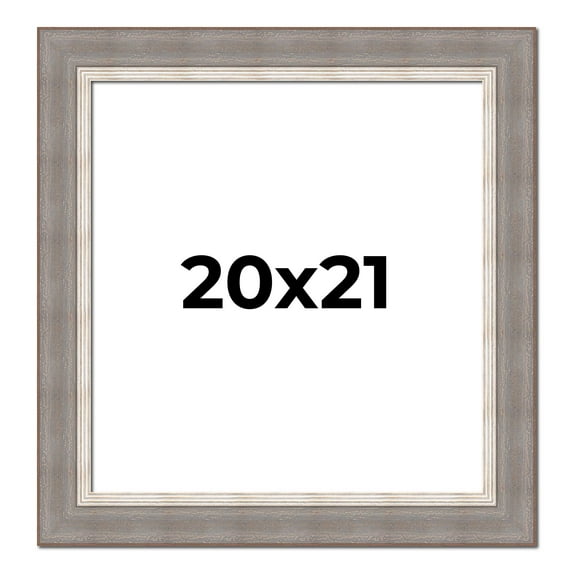 20x21 Frame Grey Real Wood Picture Frame Width 2.75 Inches | Interior Frame Depth 0.5 Inches |