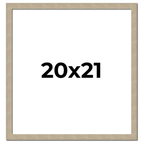 20x21 Frame Grey Solid Wood Picture Frame Width 1 Inches | Interior Frame Depth 0.5 Inches |