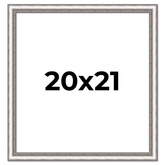 20x21 Frame Silver Real Wood Picture Frame Width 1.25 Inches | Interior Frame Depth 0.5 Inches |