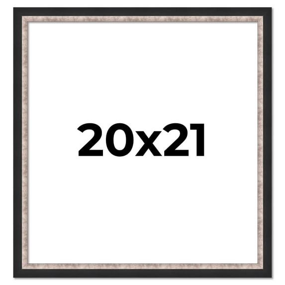 20x21 Frame Silver Real Wood Picture Frame Width 1.25 Inches | Interior Frame Depth 0.75 Inches |