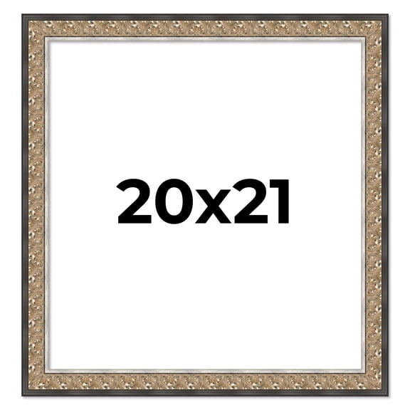 20x21 Frame Silver Real Wood Picture Frame Width 1.75 Inches | Interior Frame Depth 0.5 Inches |