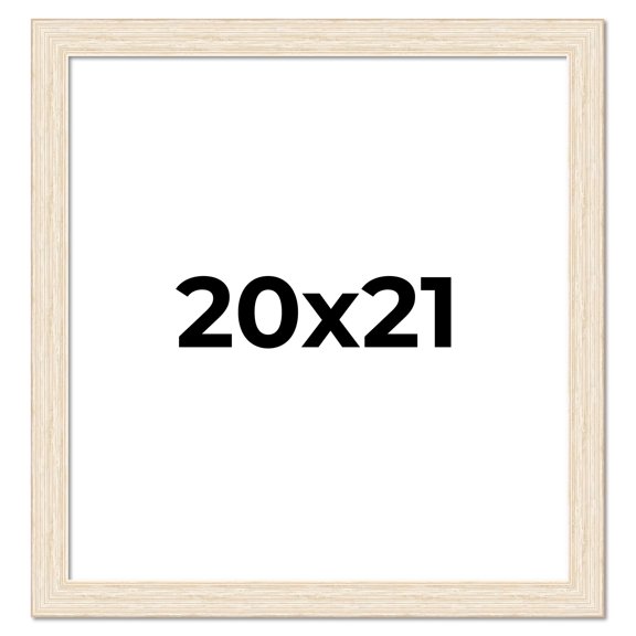 20x21 Frame White Barnwood Picture Frame Includes UV Acrylic Plexiglass, Acid Free Foam Backing