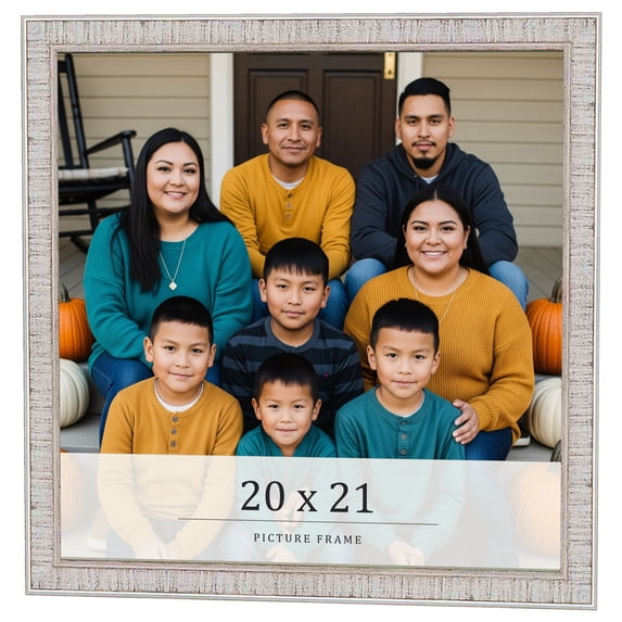 20x21 Frame White Real Wood Picture Frame Width 0.75 inches | Interior Frame Depth 0.5 inches |