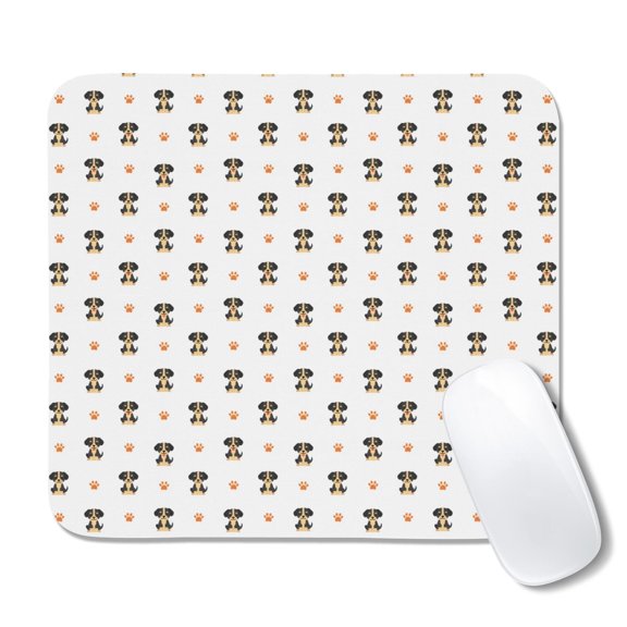 20x22.5cm Mouse Pad, Non-Slip Waterproof Rubber Base, Smooth Precise Desk Mat,Dog Dachshund Paw White Pattern