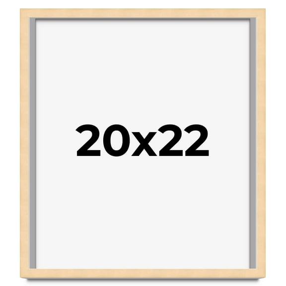 20x22 Frame Beige Real Wood Picture Frame Width 0.75 inches | Interior Frame Depth 0.5 inches |