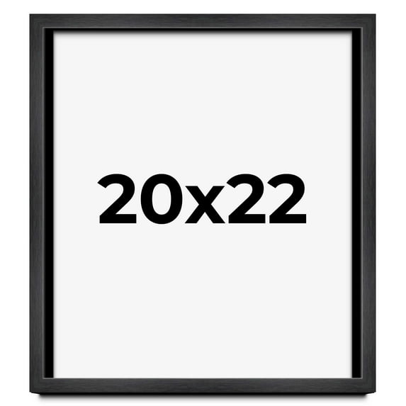 20x22 Frame Black Charcoal Grey Wood Textured Picture Frame | 0.75 Inch Moulding Width | Gunmetal