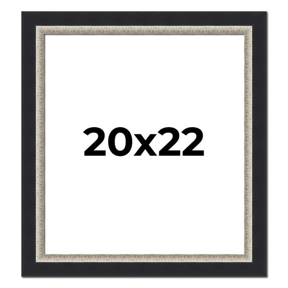 20x22 Frame Black Real Wood Picture Frame Width 2.25 Inches | Interior Frame Depth 0.5 Inches |