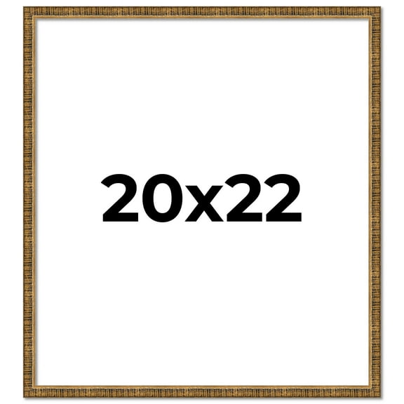 20x22 Frame Gold Kingsley Distressed Solid Wood Picture Frame Width 0.75 Inches | Interior Frame