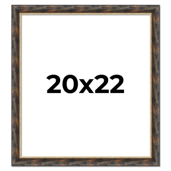 20x22 Frame Gold Real Wood Picture Frame Width 1.5 inches | Interior Frame Depth 0.5 inches |