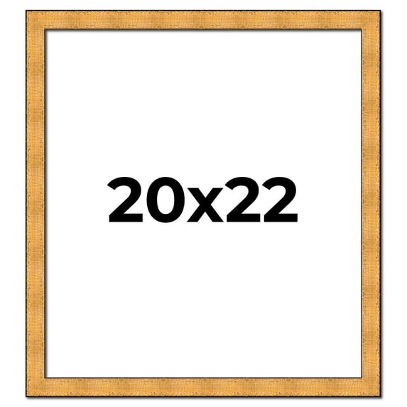 20x22 Frame Gold Rustic Solid Wood Picture Frame | 1.25 Inch Wide Moulding | Rustique Gold