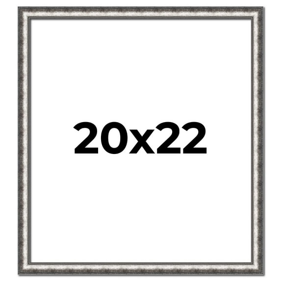 20x22 Frame Silver Real Wood Picture Frame Width 1.125 Inches | Interior Frame Depth 0.5 Inches |
