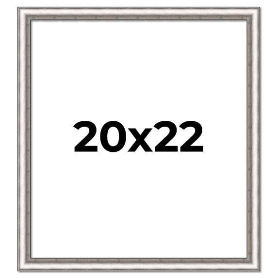 20x22 Frame Silver Real Wood Picture Frame Width 1.25 Inches | Interior Frame Depth 0.5 Inches |