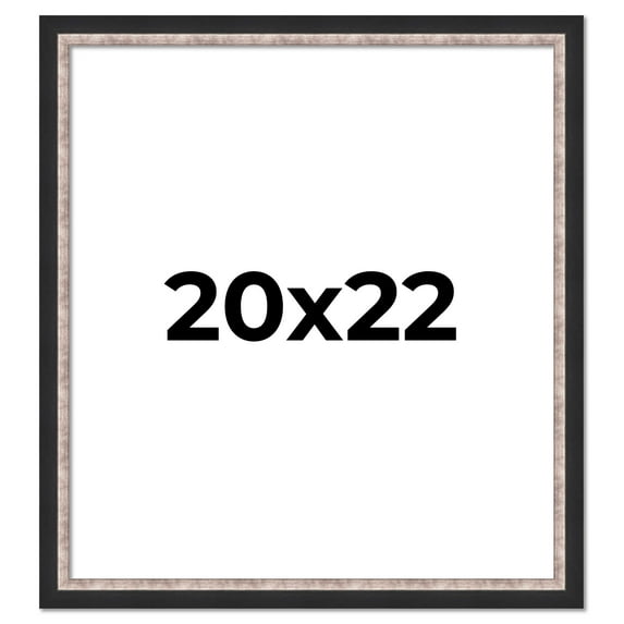 20x22 Frame Silver Real Wood Picture Frame Width 1.25 Inches | Interior Frame Depth 0.75 Inches |