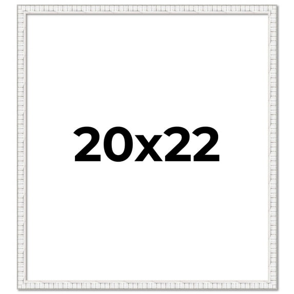 20x22 Frame White Real Wood Picture Frame Width 0.75 inches | Interior Frame Depth 0.5 inches |