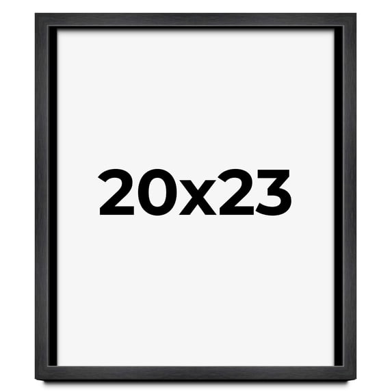 20x23 Frame Black Charcoal Grey Wood Textured Picture Frame | 0.75 Inch Moulding Width | Gunmetal