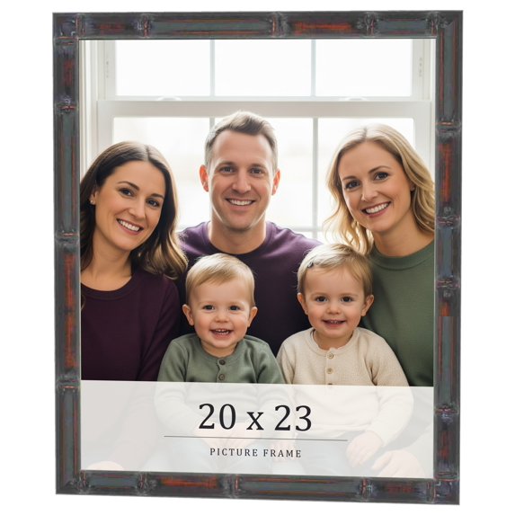 20x23 Frame Brown Bamboo with Dark Coffee/Walnut Finish | Solid Wood Picture Frame Width 0.75