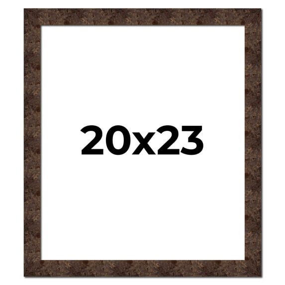 20x23 Frame Brown Burl Real Wood Picture Frame Width 1.625 Inches | Interior Frame Depth 0.5 Inches