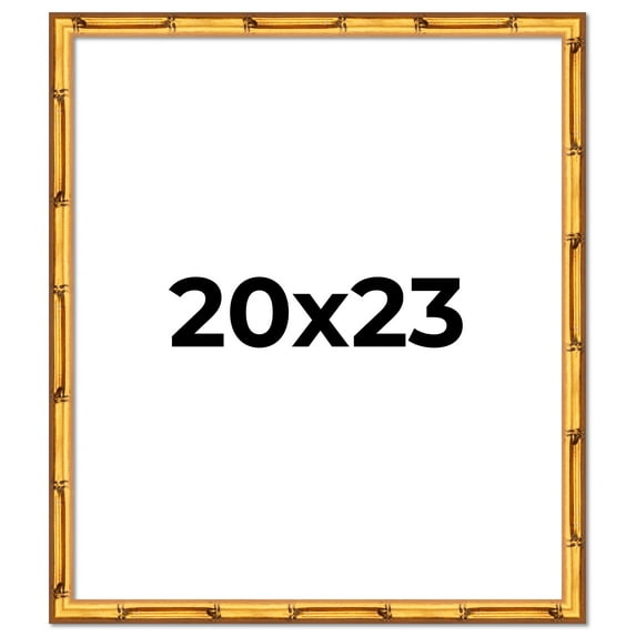 20x23 Frame Gold Bamboo Picture Frame - Complete Modern Photo Frame Includes UV Acrylic Shatter
