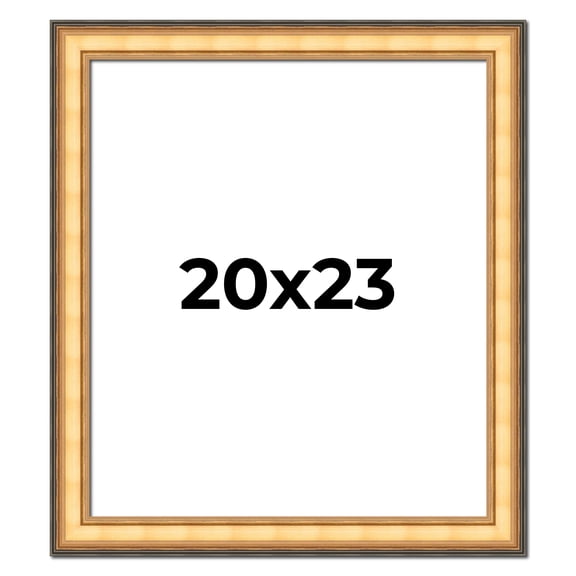 20x23 Frame Gold Plein Aire Solid Wood Picture Frame Width 2 Inches | Interior Frame Depth 0.5