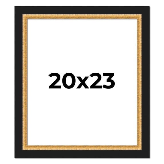 20x23 Frame Gold Real Wood Picture Frame Width 2.25 Inches | Interior Frame Depth 0.5 Inches |