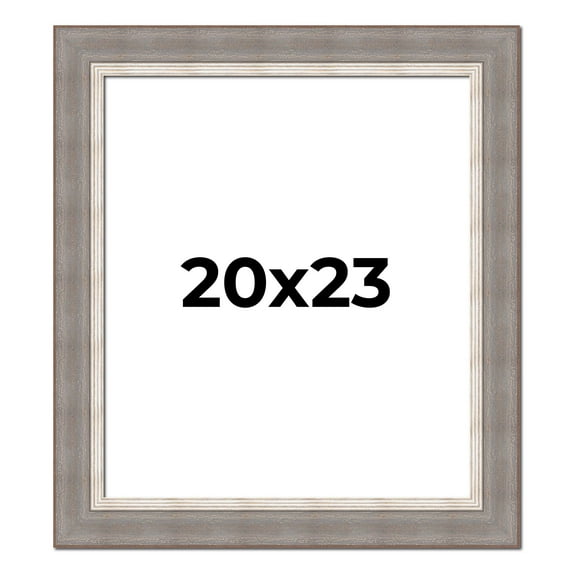 20x23 Frame Grey Real Wood Picture Frame Width 2.75 Inches | Interior Frame Depth 0.5 Inches |