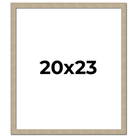 20x23 Frame Grey Solid Wood Picture Frame Width 1 Inches | Interior Frame Depth 0.5 Inches |