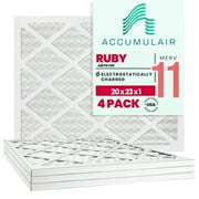 20x23x1 (Actual Size) Accumulair Ruby 1-Inch Filter (MERV 11) (4 Pack)