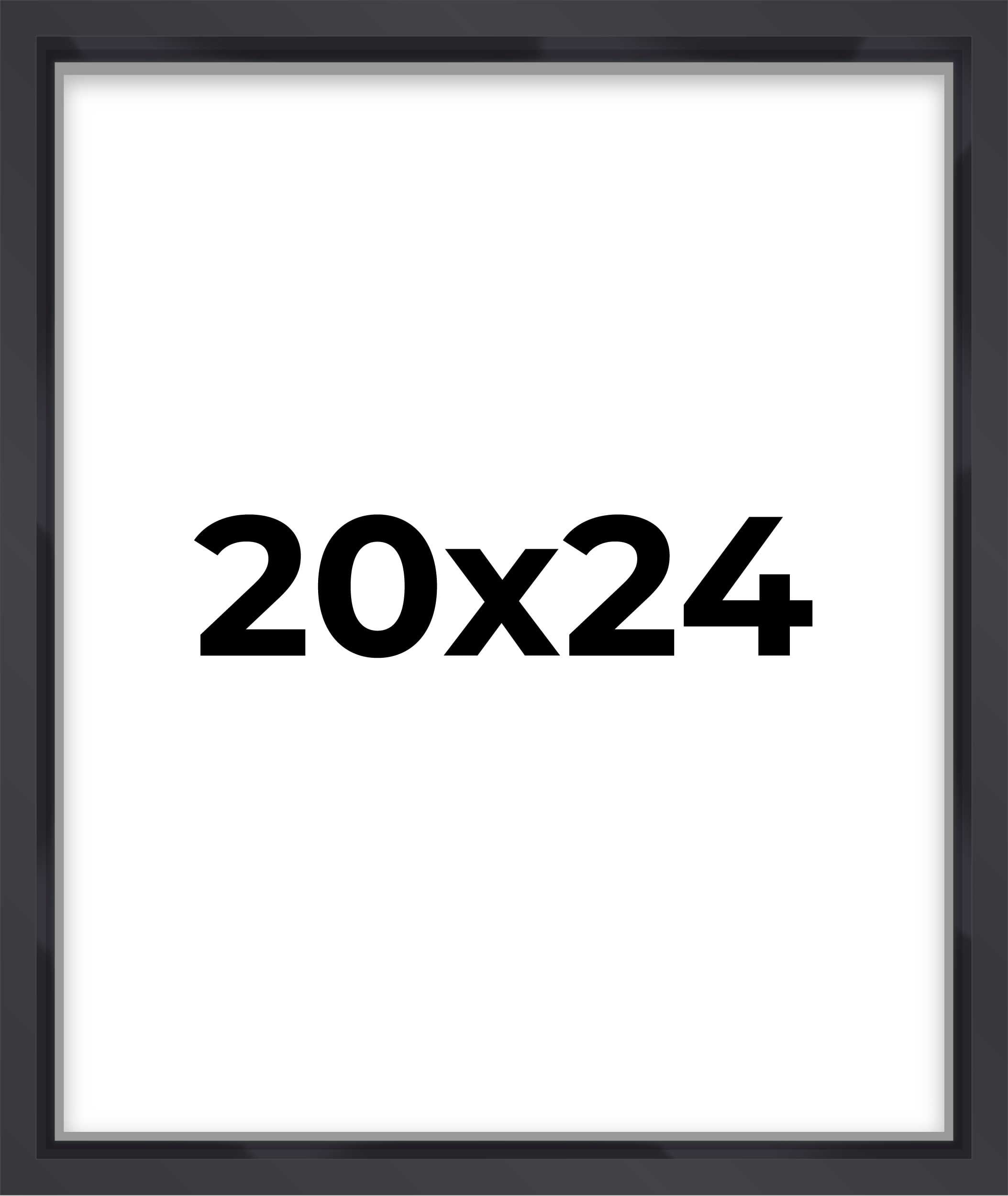 20x24 Black Shadowbox Frame - Interior Size 20x24 by 1 Inches - Made to ...