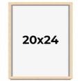 thumbnail image 1 of 20x24 Frame Beige Real Wood Picture Frame Width 0.75 inches | Interior Frame Depth 0.5 inches |, 1 of 8