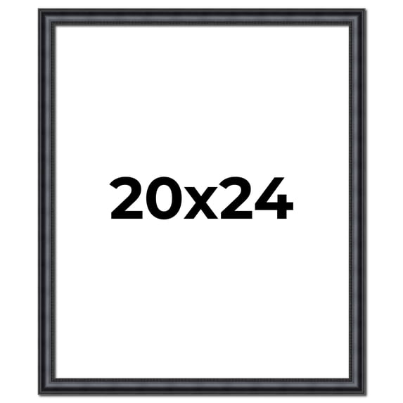 20x24 Frame Black Real Wood Picture Frame Width 1.25 inches | Interior Frame Depth 0.5 inches |