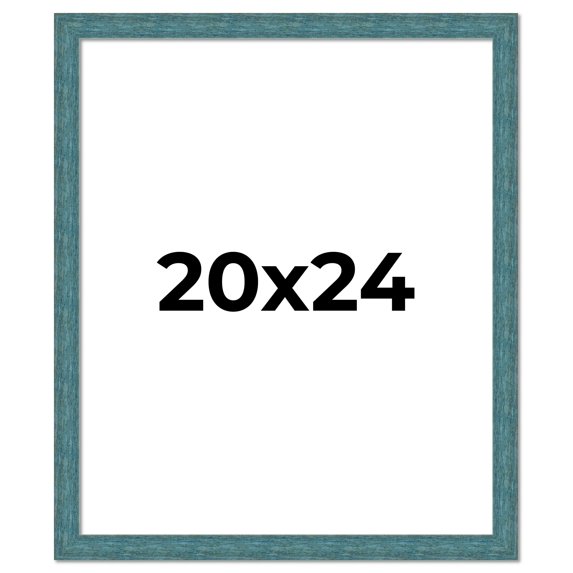 20x24 Frame Blue Rustic Barnwood Solid Wood Picture Frame Width 1.25 Inches | Interior Depth 0.5