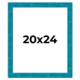 thumbnail image 1 of 20x24 Frame Blue Teal Burl Wood Picture Frame | 1.75 Inch Moulding Width | Interior Frame Depth 0.5, 1 of 8