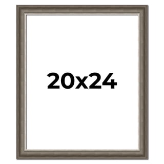 20x24 Frame Brown Solid Wood Picture Frame | 1.75 Inch Moulding Width | Austin Frame Complete with